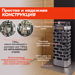 06 Каменка СТЭН octa-6 STEEL 2000х2000